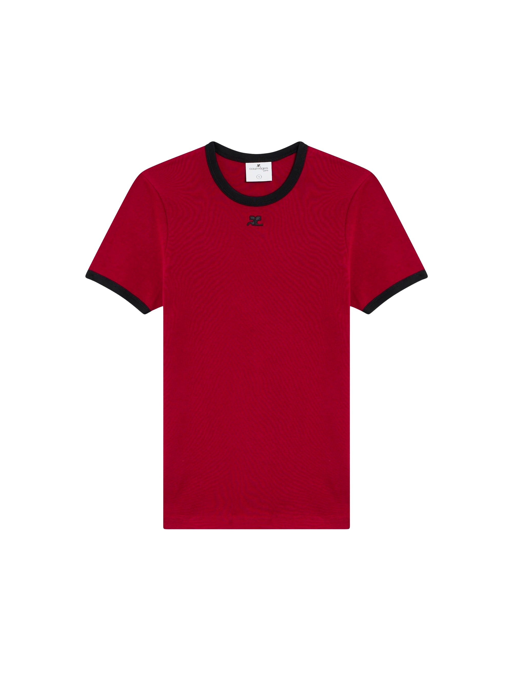 Signature contrast T-shirt - Grenat & Black