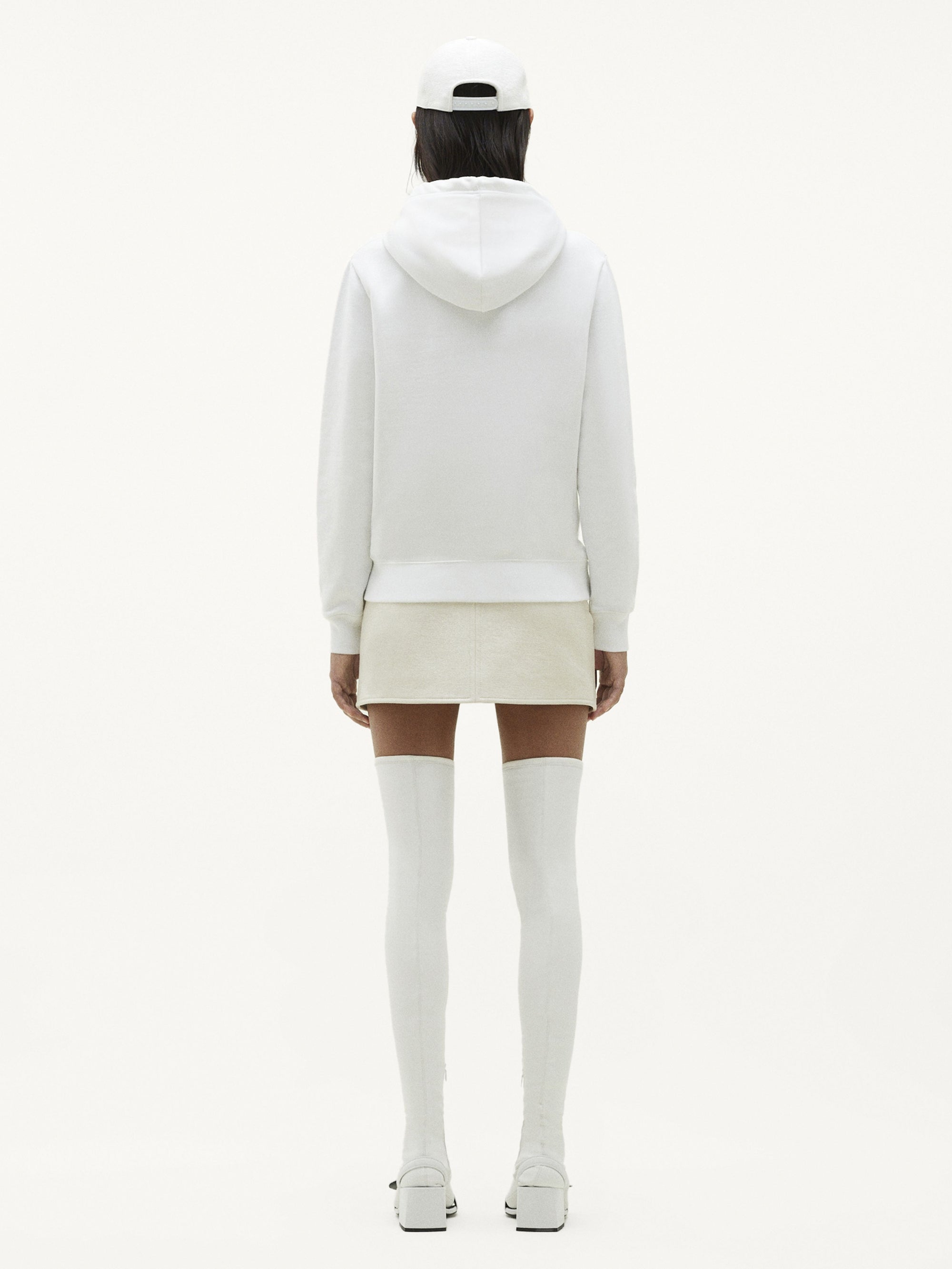 Swallow fleece Hoodie - White