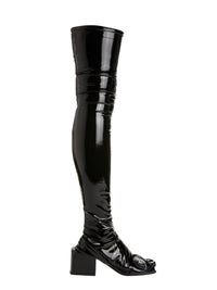 Over the knee vinyl Boots - Black
