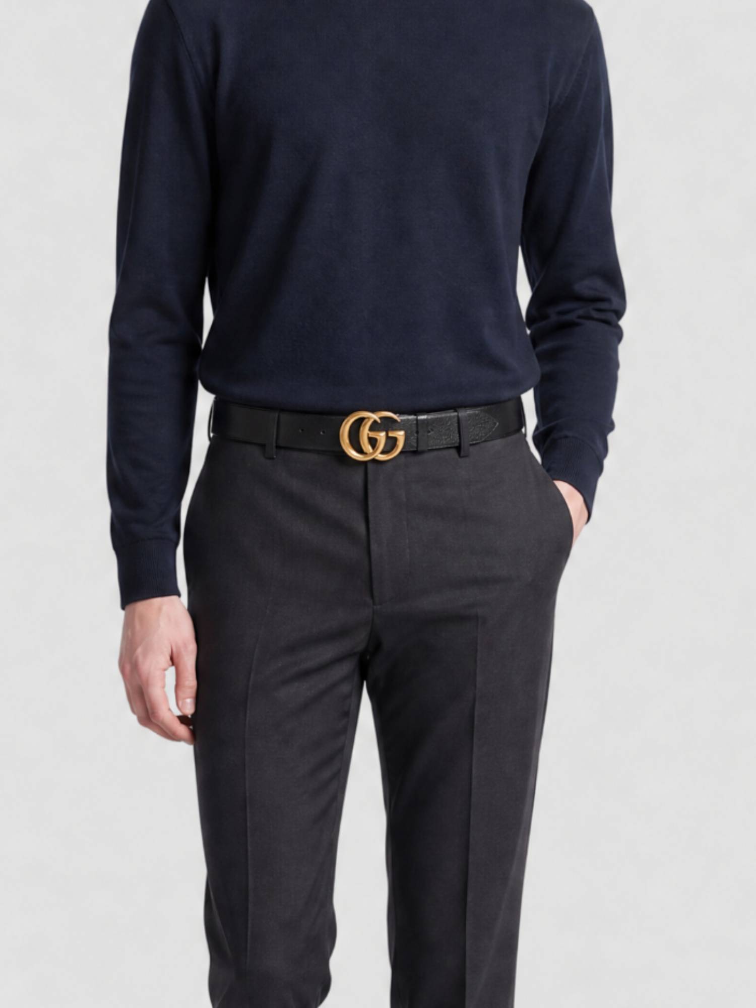 GG Marmont Dollar Pig black W.40 Belt - Black
