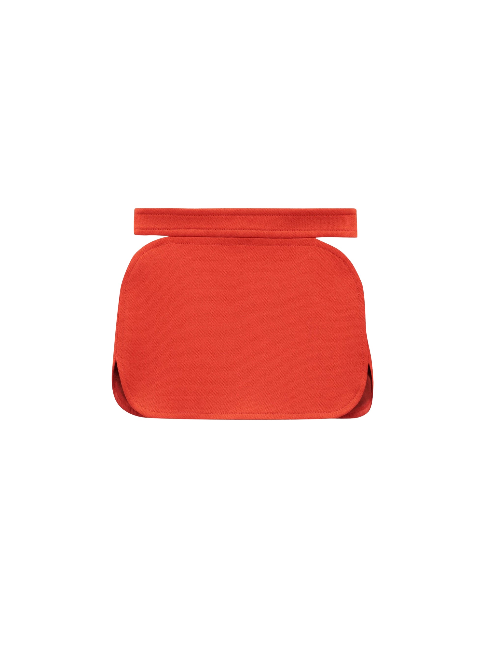 Swallow cut-out crepe wool Skirt - Heritage Red