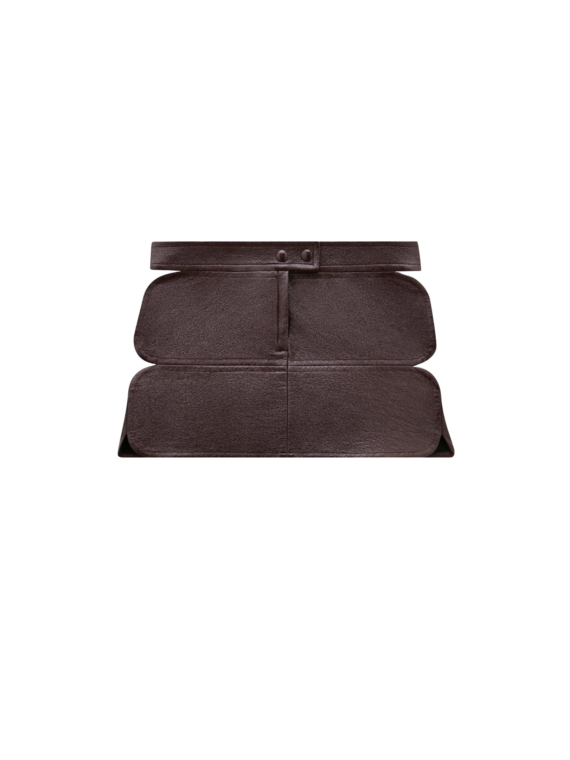 Diamond vinyl Skirt - Burgundy