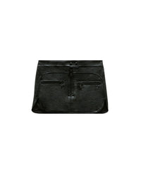 Vinyl biker Skirt - Black