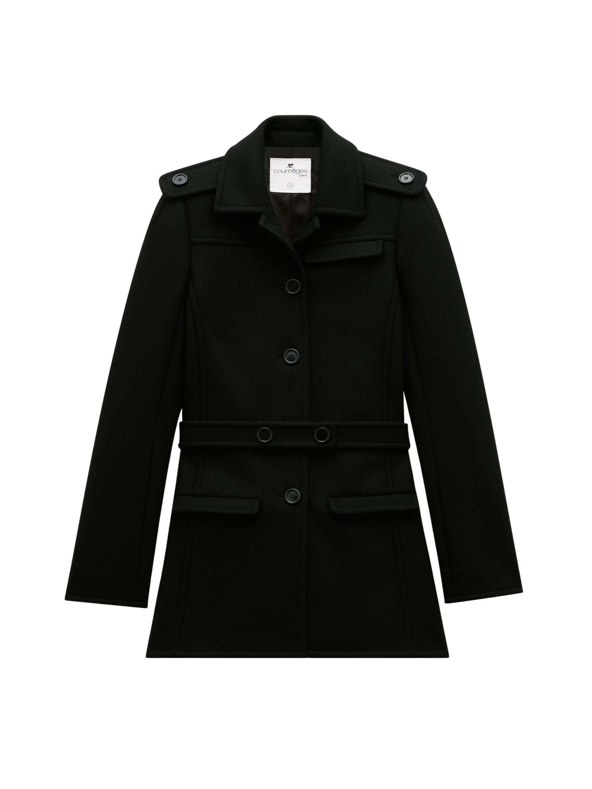 Heritage wool Coat - Black