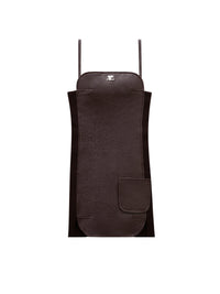 Vinyl bi-material octagon Dress - Burgundy
