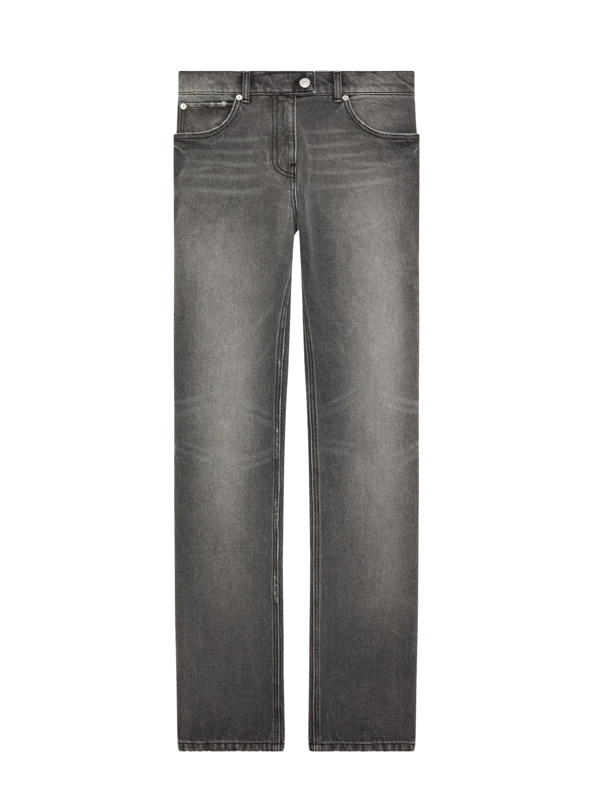 5-Pocket denim straight Pant - Stonewashed Grey