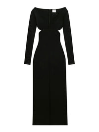 Swallow breast milano Dress - Black