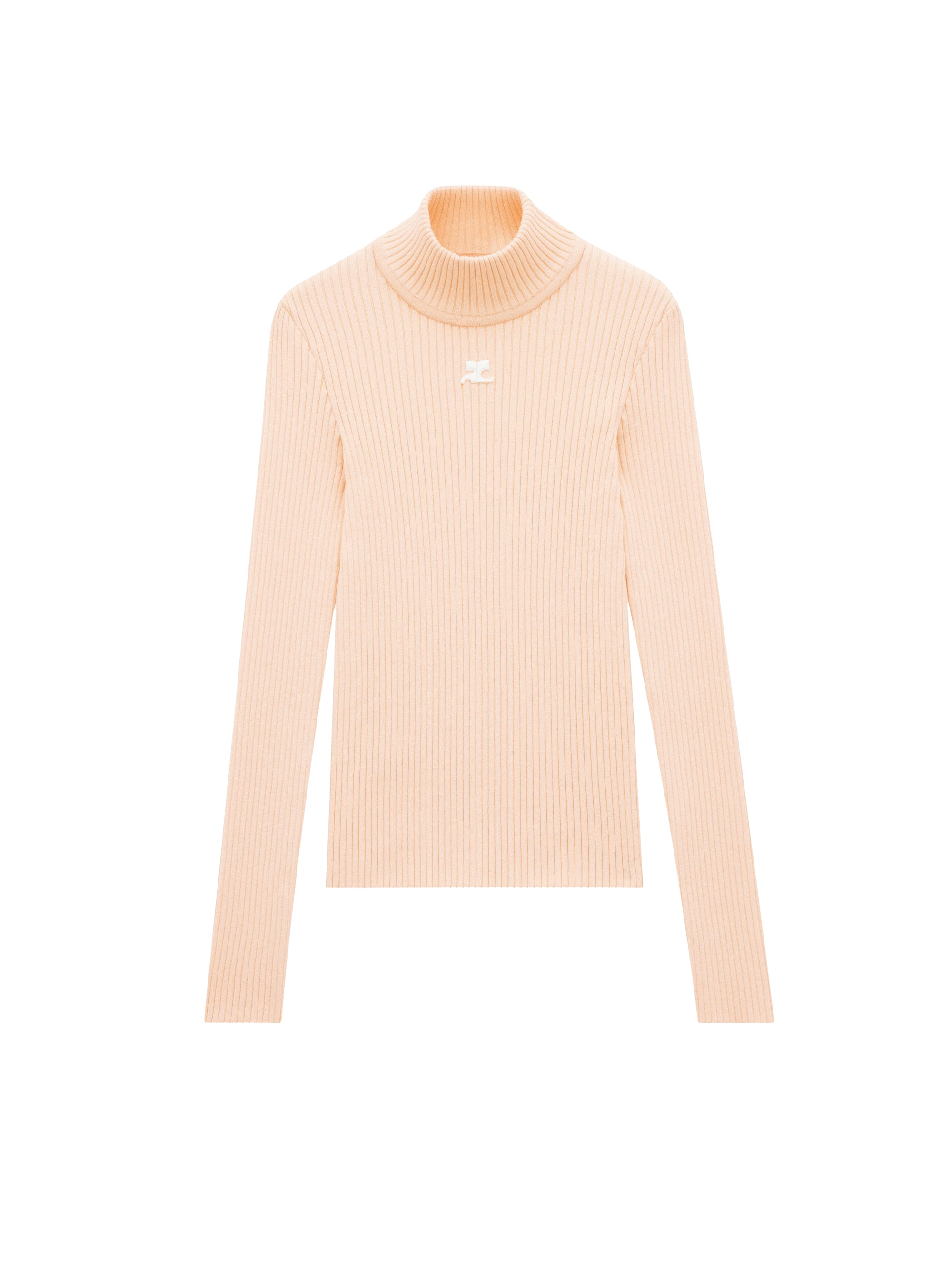 Reedition mockneck rib Sweater - Orange