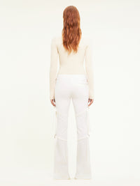 Re-edition ribbed knit high-neck Sweater - Beige