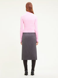 Reedition mockneck rib Sweater - Pink