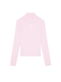 Re-edition ribbed knit high-neck Sweater - Pink
