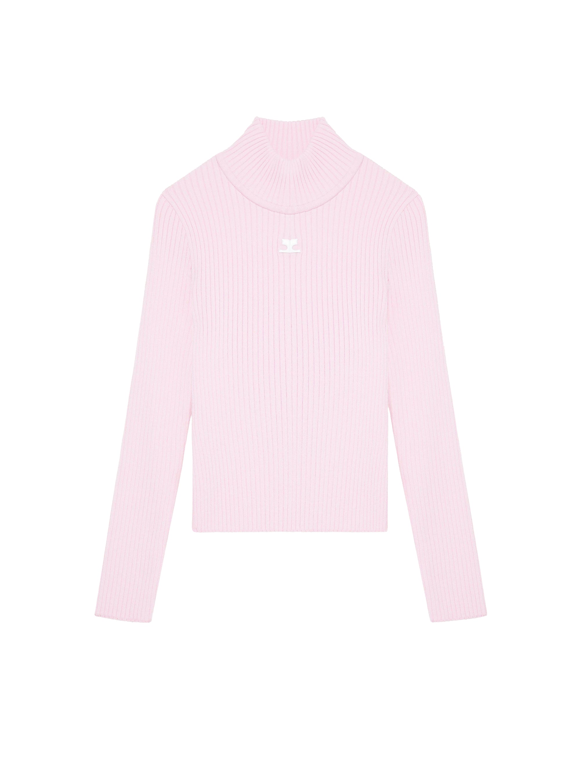 Re-edition ribbed knit high-neck Sweater - Pink