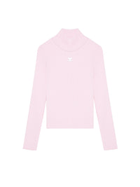 Reedition mockneck rib Sweater - Powder Pink