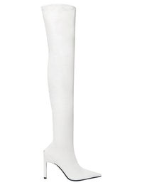 Stiletto vinyl High Boots - White
