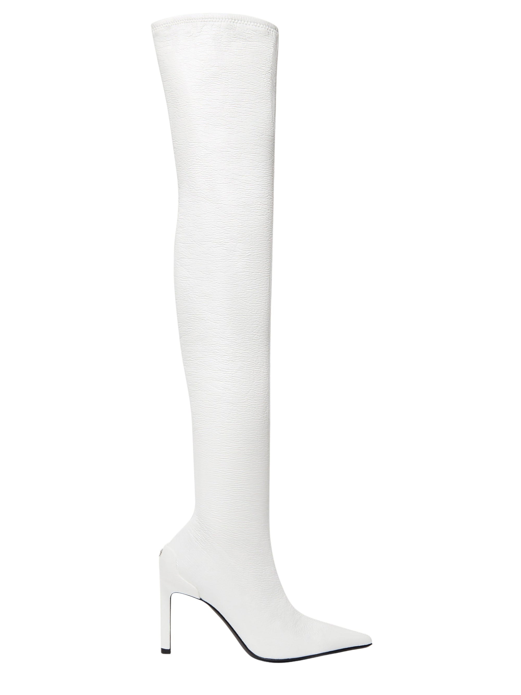 Stiletto vinyl High Boots - White
