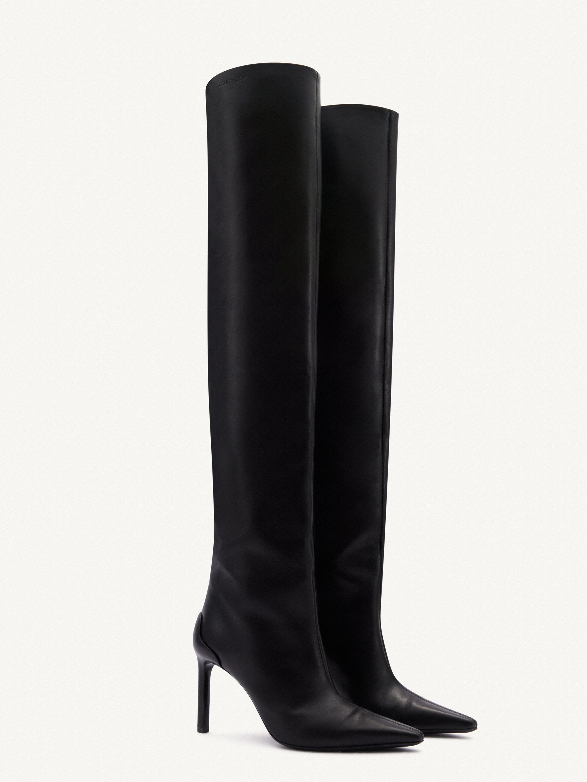 Sharp leather high Boots - Black