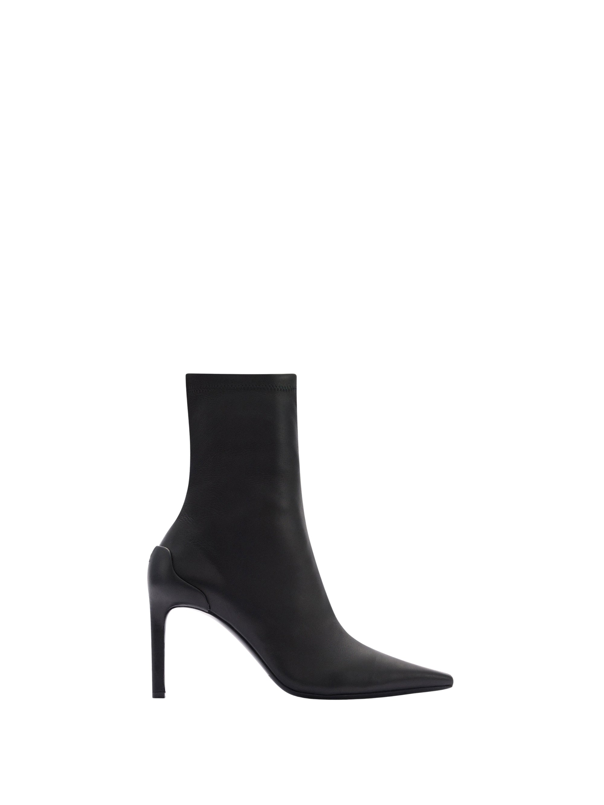 Stiletto leather High Boots - Black