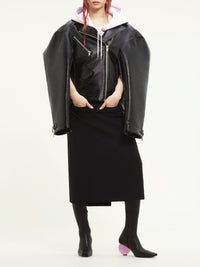 Cocoon vinyl biker Jacket - Black