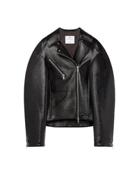 Cocoon vinyl biker Jacket - Black