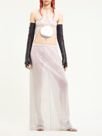 New age glitter tulle Bra - Grey