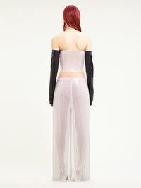 New age glitter tulle Bra - Grey