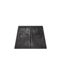 Heritage A-line Vinyl mini Skirt - Black