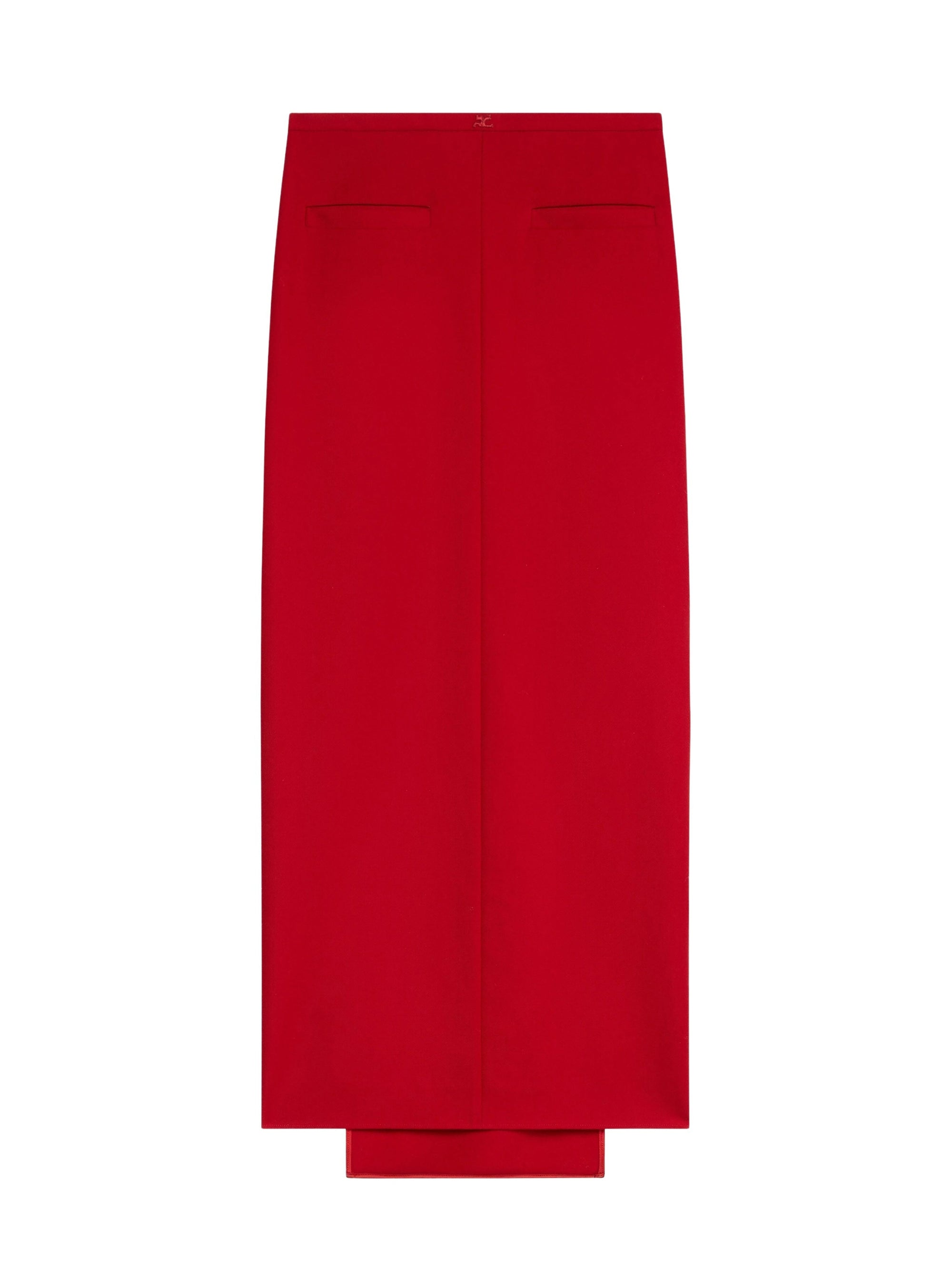 Heritage tech crepe Skirt - Red