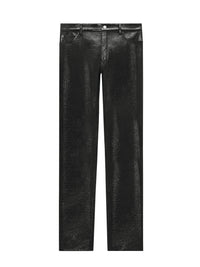 5-pockets vinyl Pant - Black
