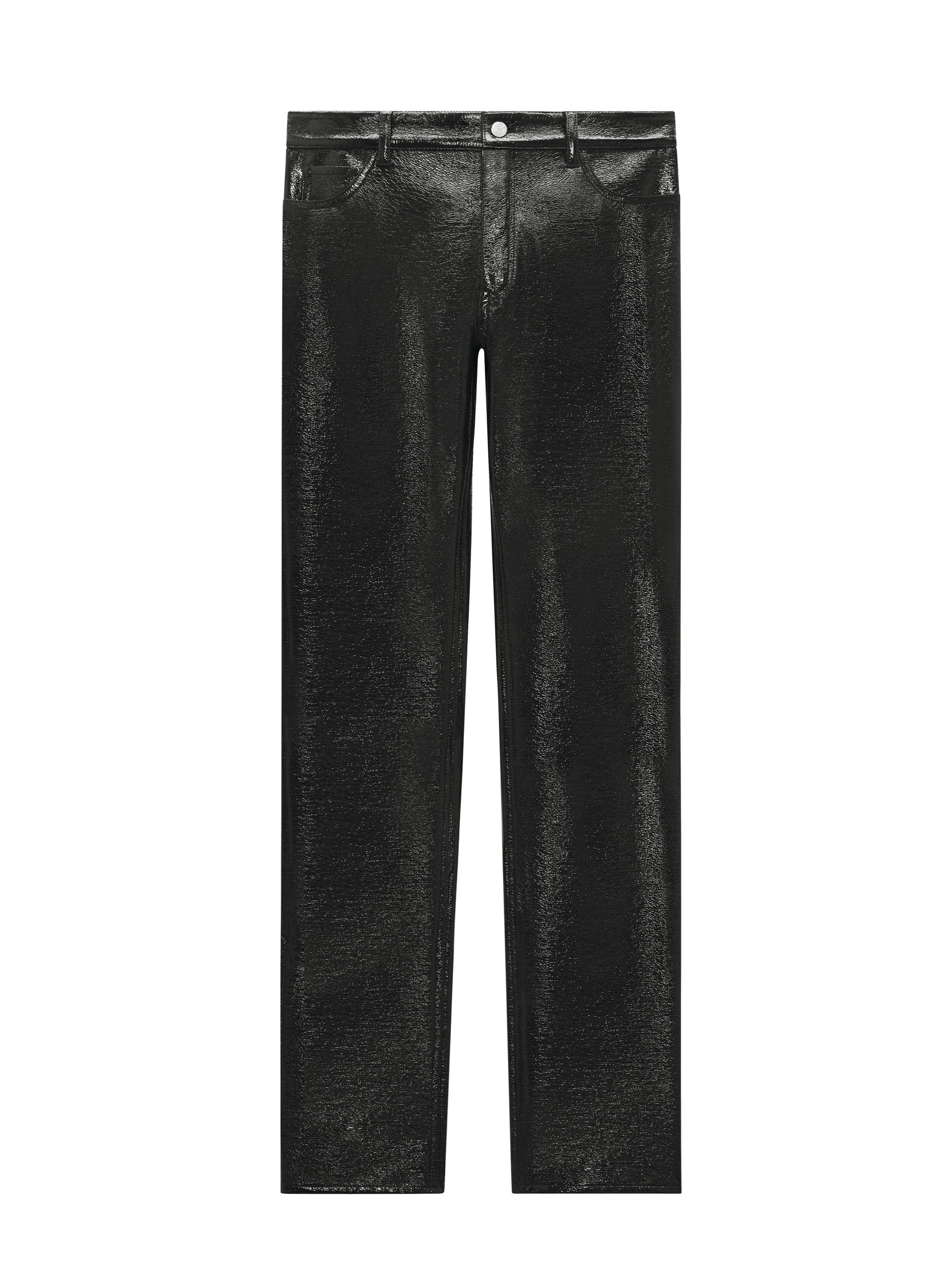 5-pockets vinyl Pant - Black