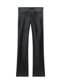 Snaps vinyl bootcut Pant - Black