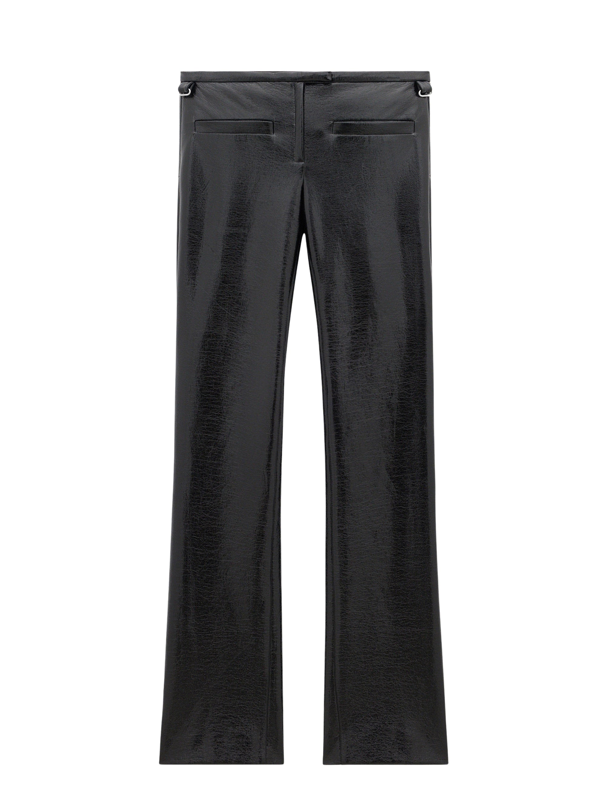 Snaps vinyl bootcut Pant - Black