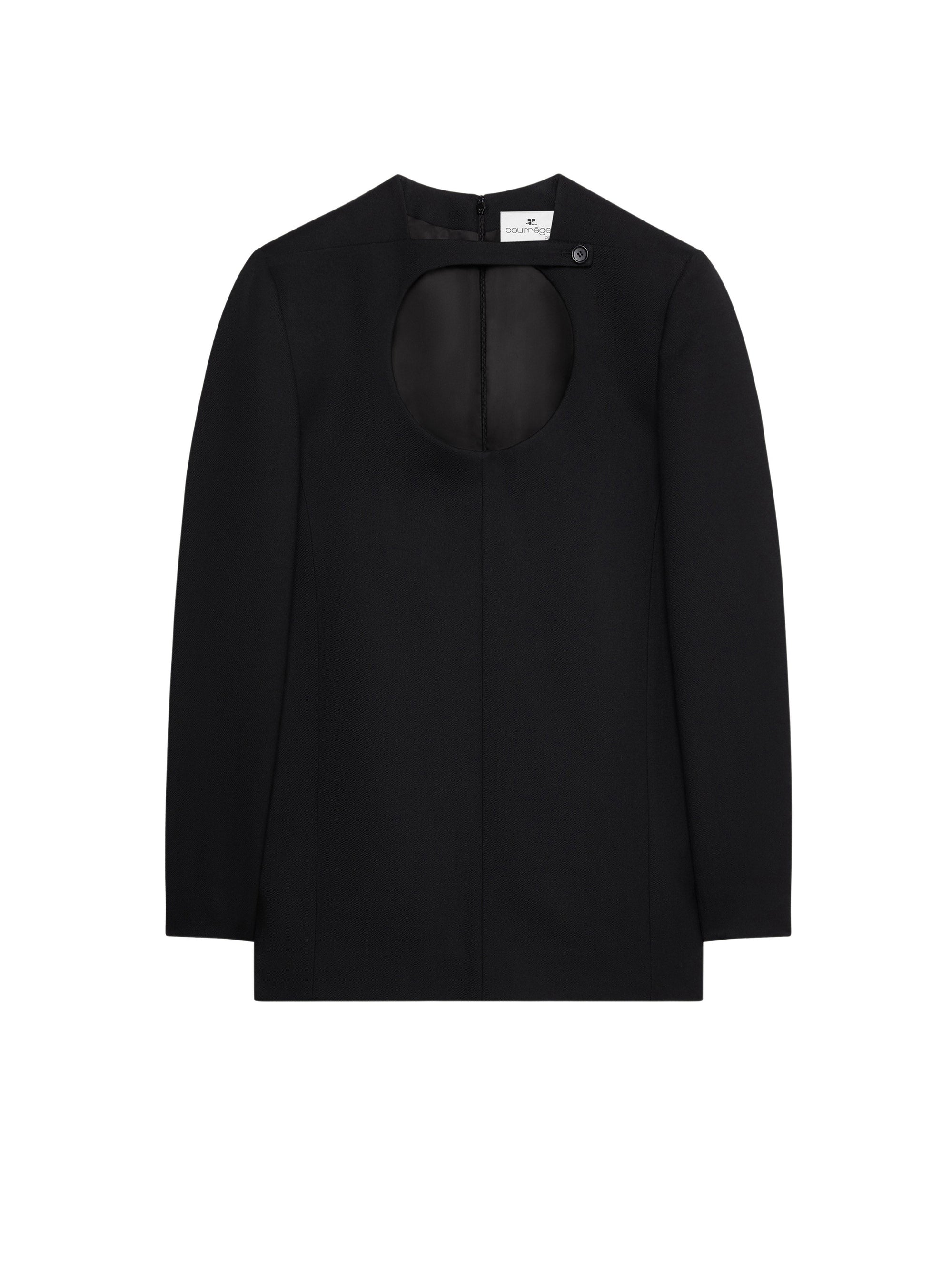 Holistic tailored wool mini Dress - Black