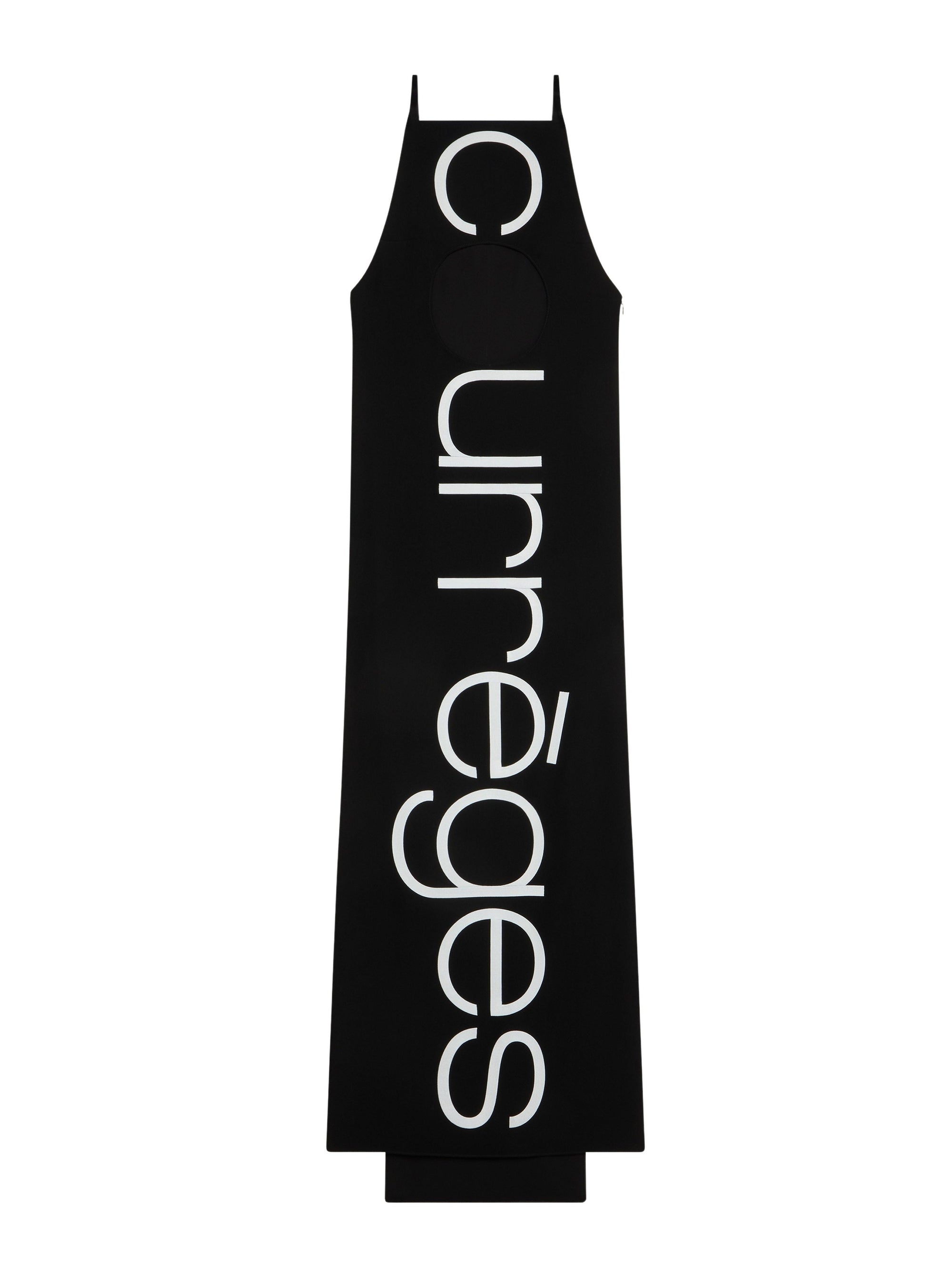 Crepe printed Dress - Black