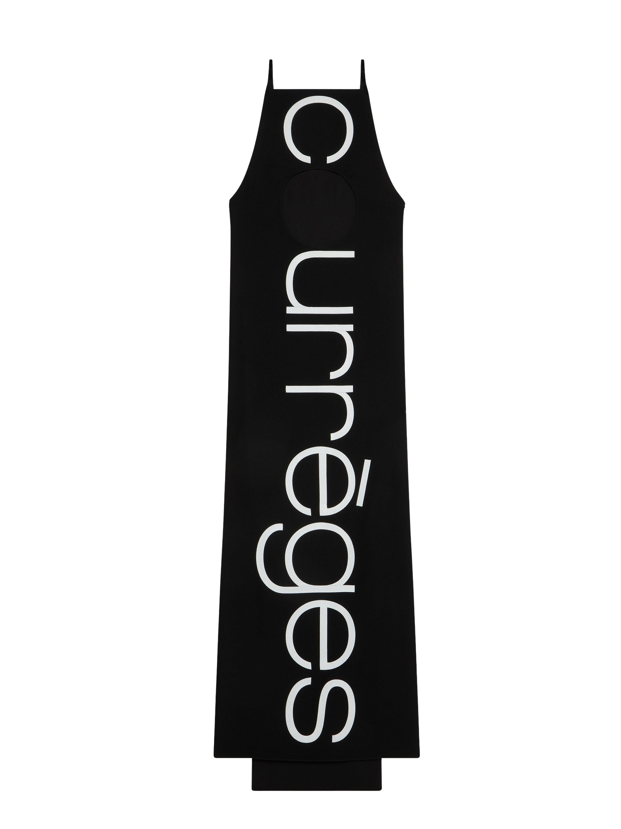 Crepe printed Dress - Black