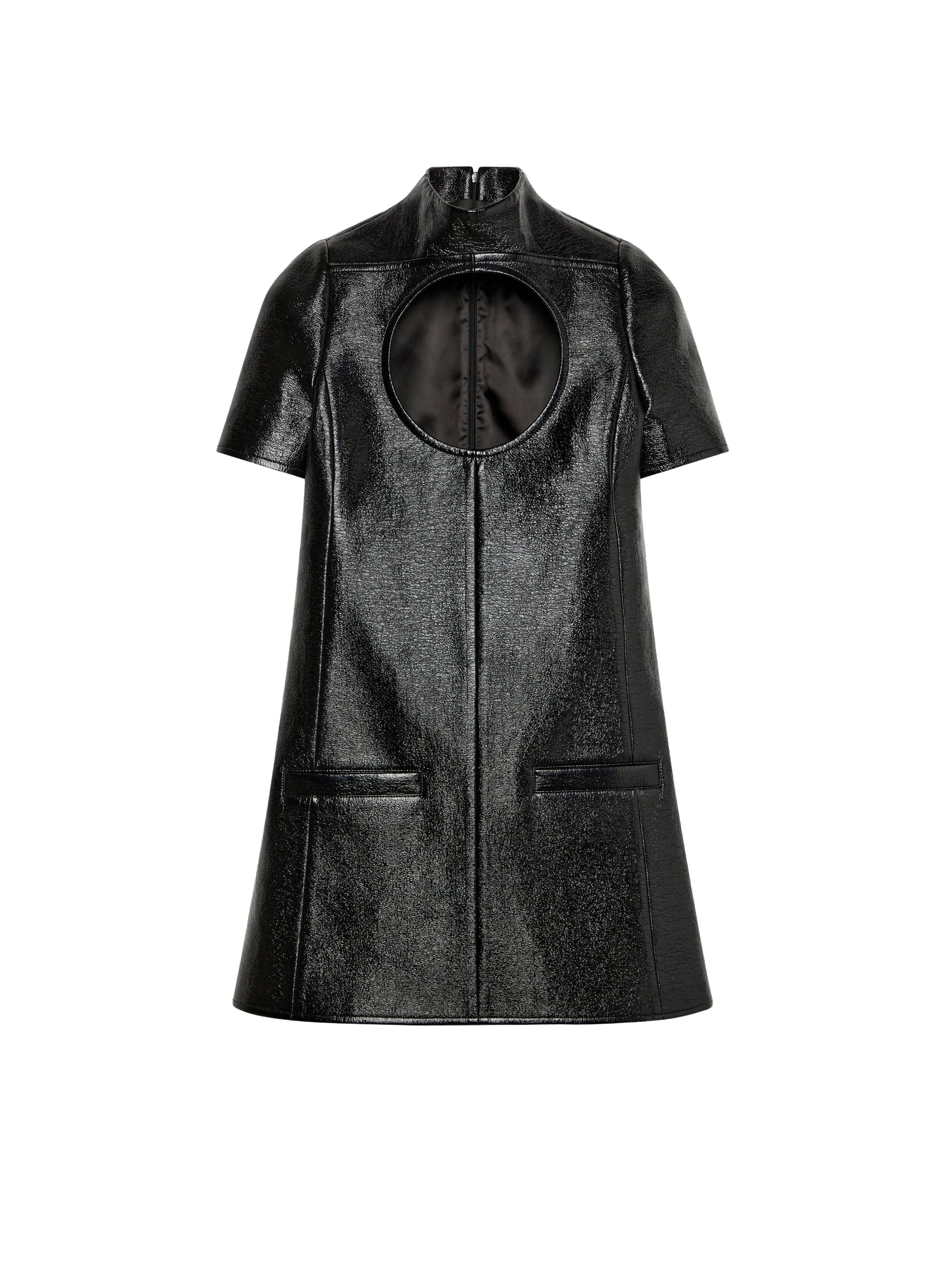 Holistic vinyl sleeves Dress - Black