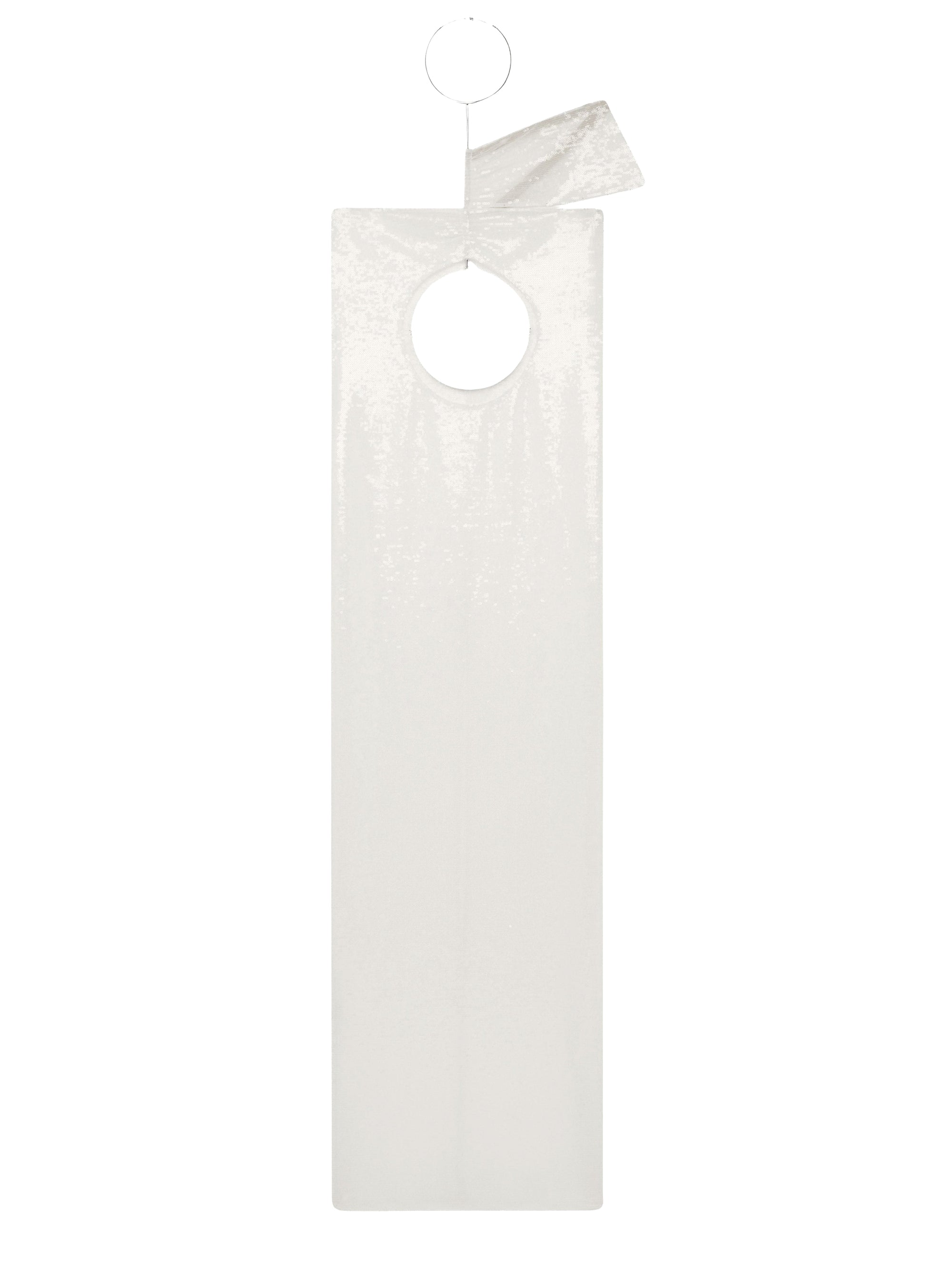 New age glitter tulle silk long Dress - Dirty White