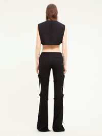 Holistic sleeveless wool cropped Top - Black