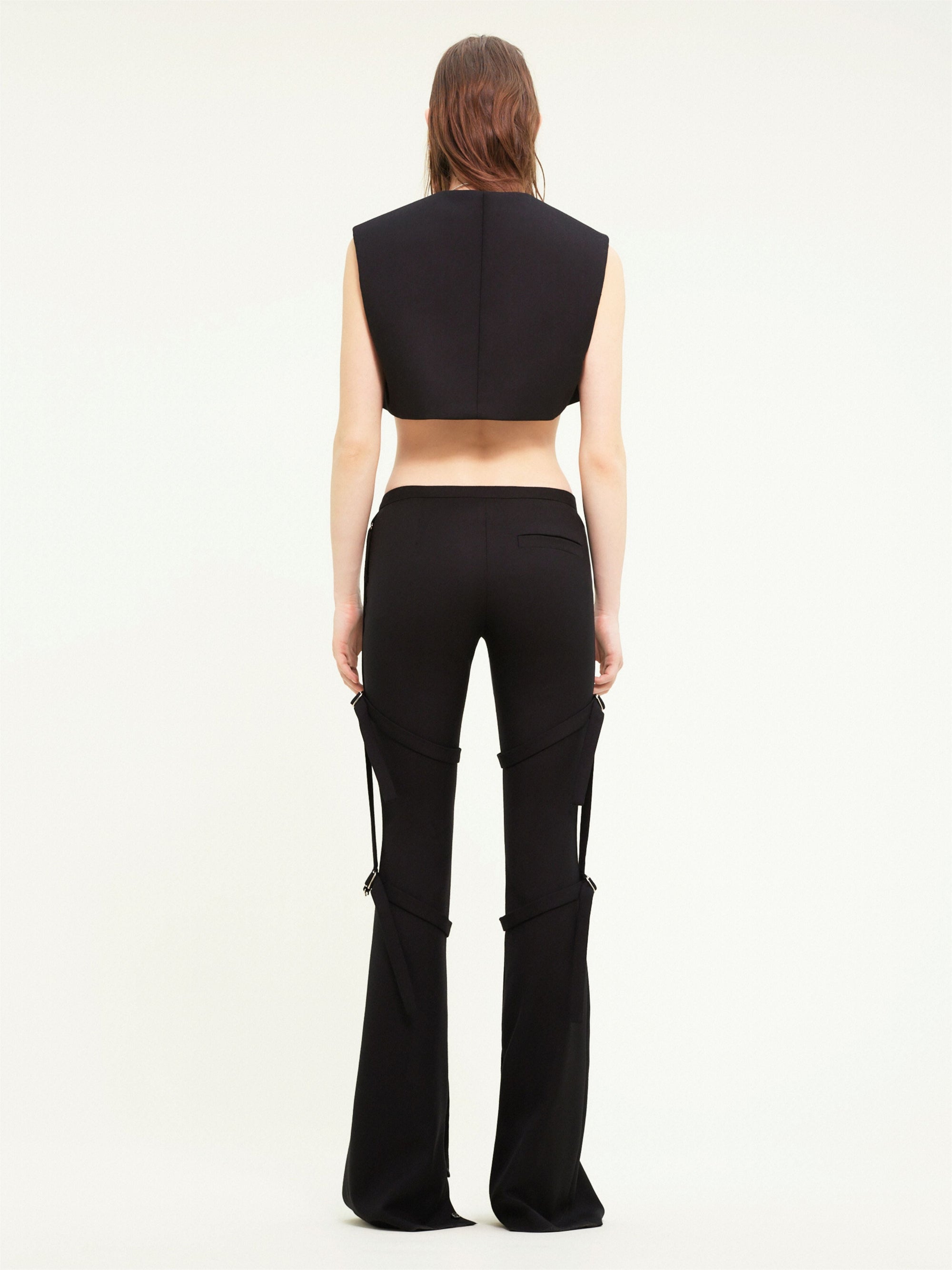 Holistic sleeveless wool cropped Top - Black