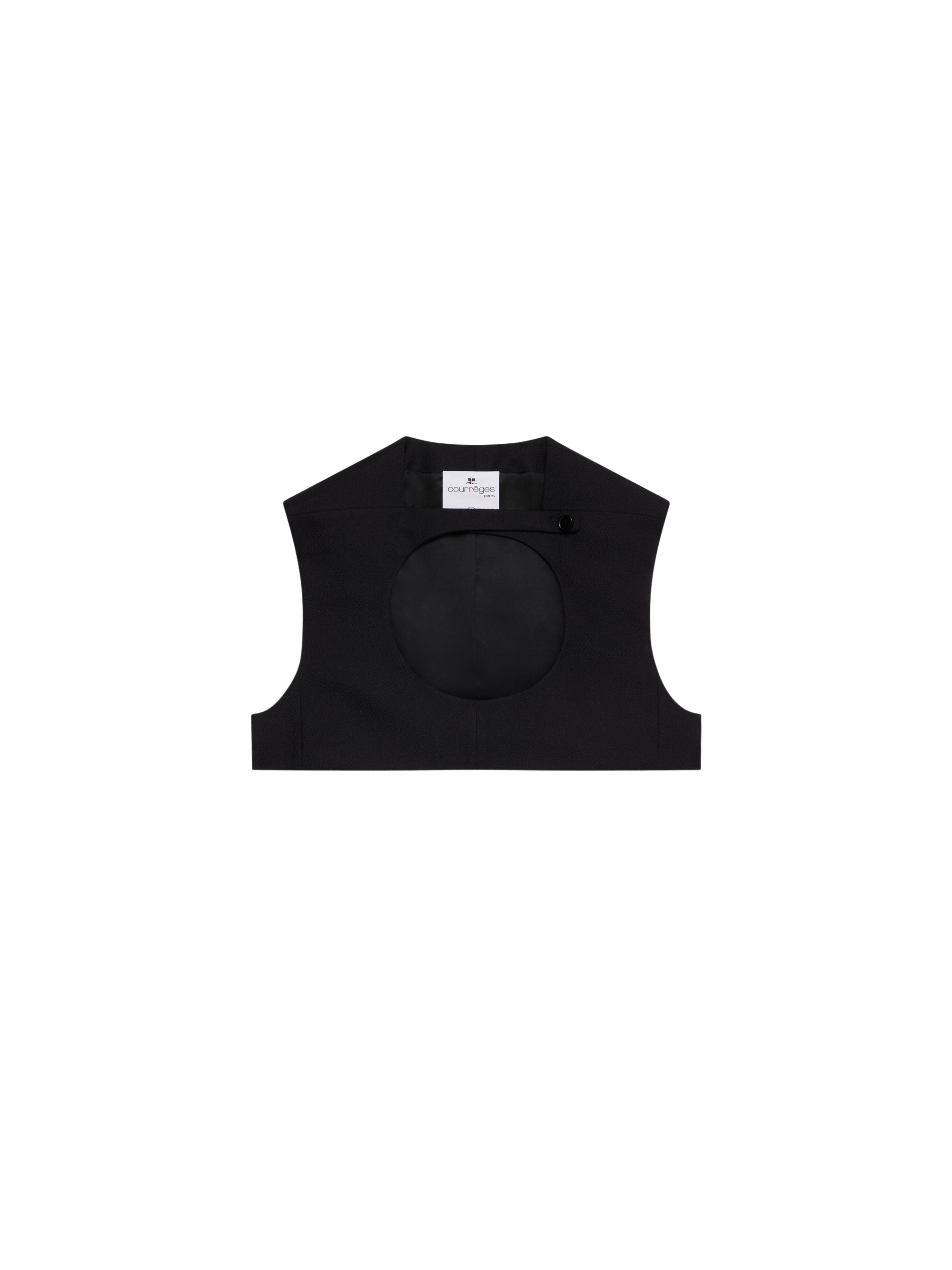 Holistic sleeveless wool cropped Top - Black