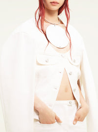 Oversized denim Jacket - White