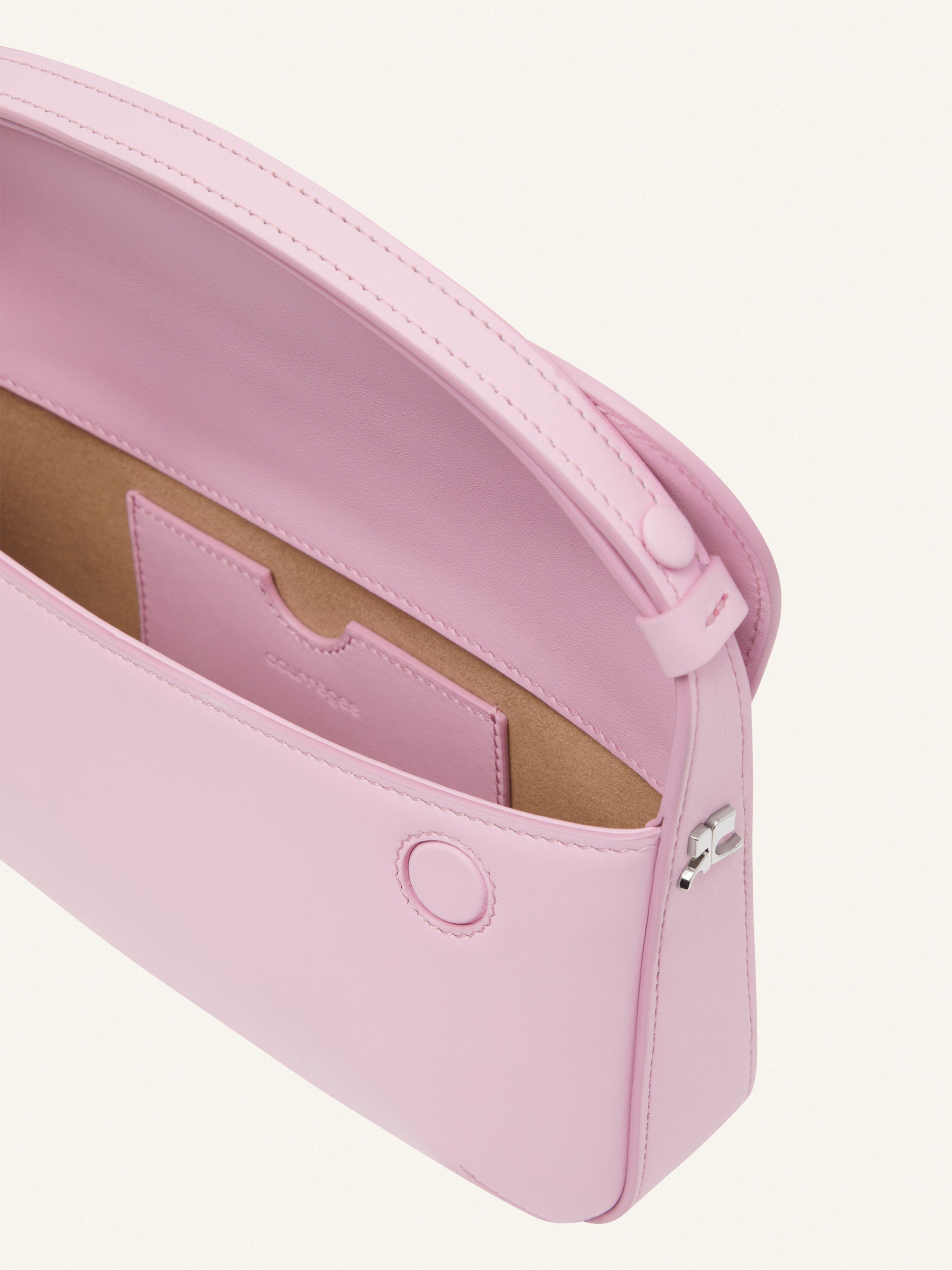 Sleek Leather Bag - Pink