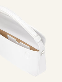 Sleek Leather Bag - White