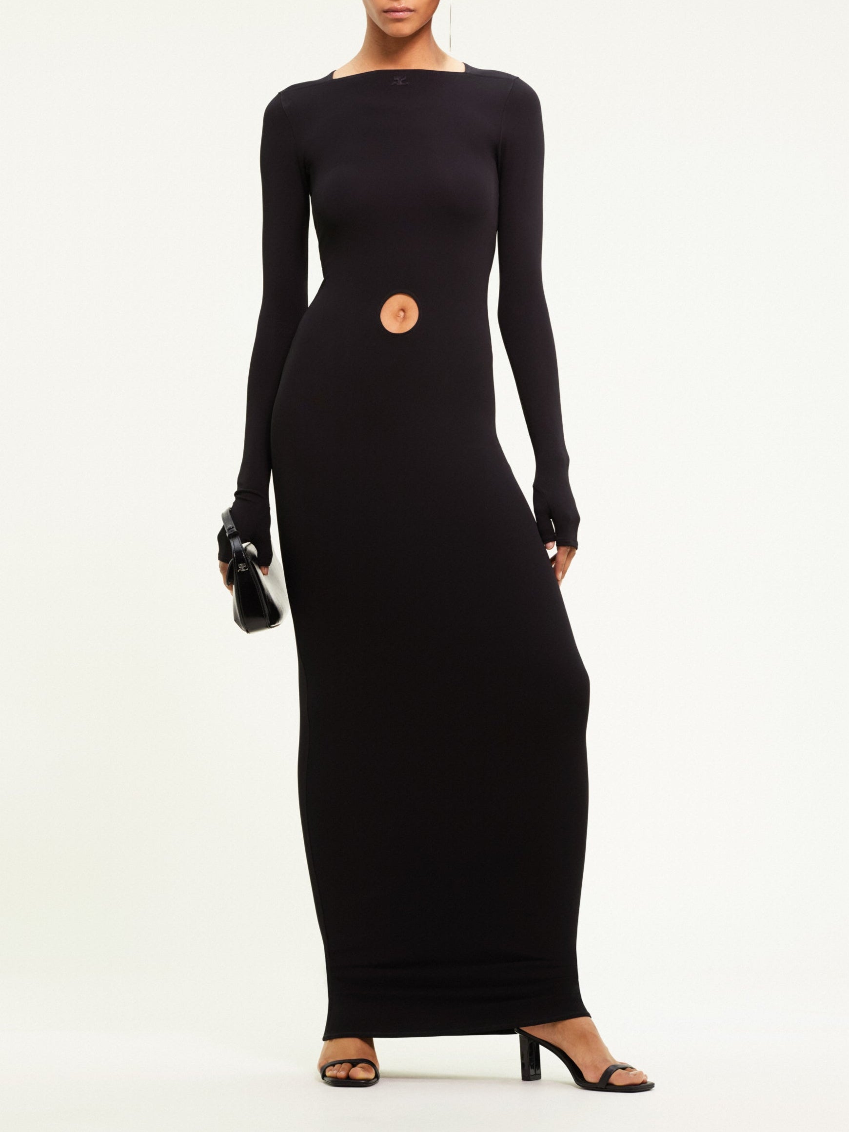 Holistic crepe jersey long Dress - Black