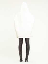 Cocoon hooded mini Dress - White