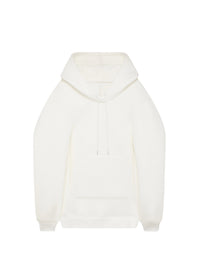 Cocoon hooded mini Dress - White