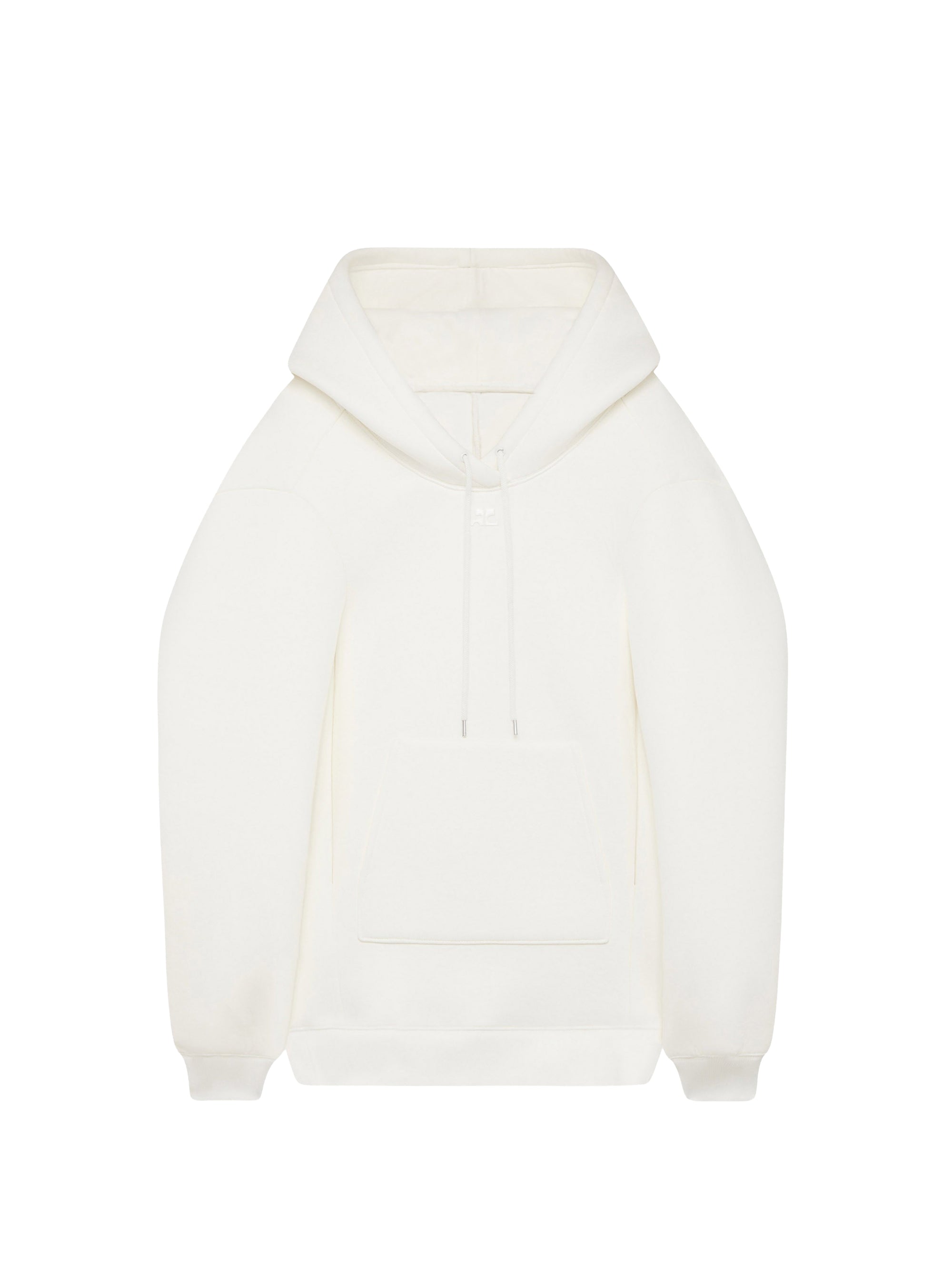 Cocoon hooded mini Dress - White