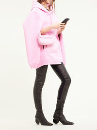 Cocoon hooded mini Dress - Pink