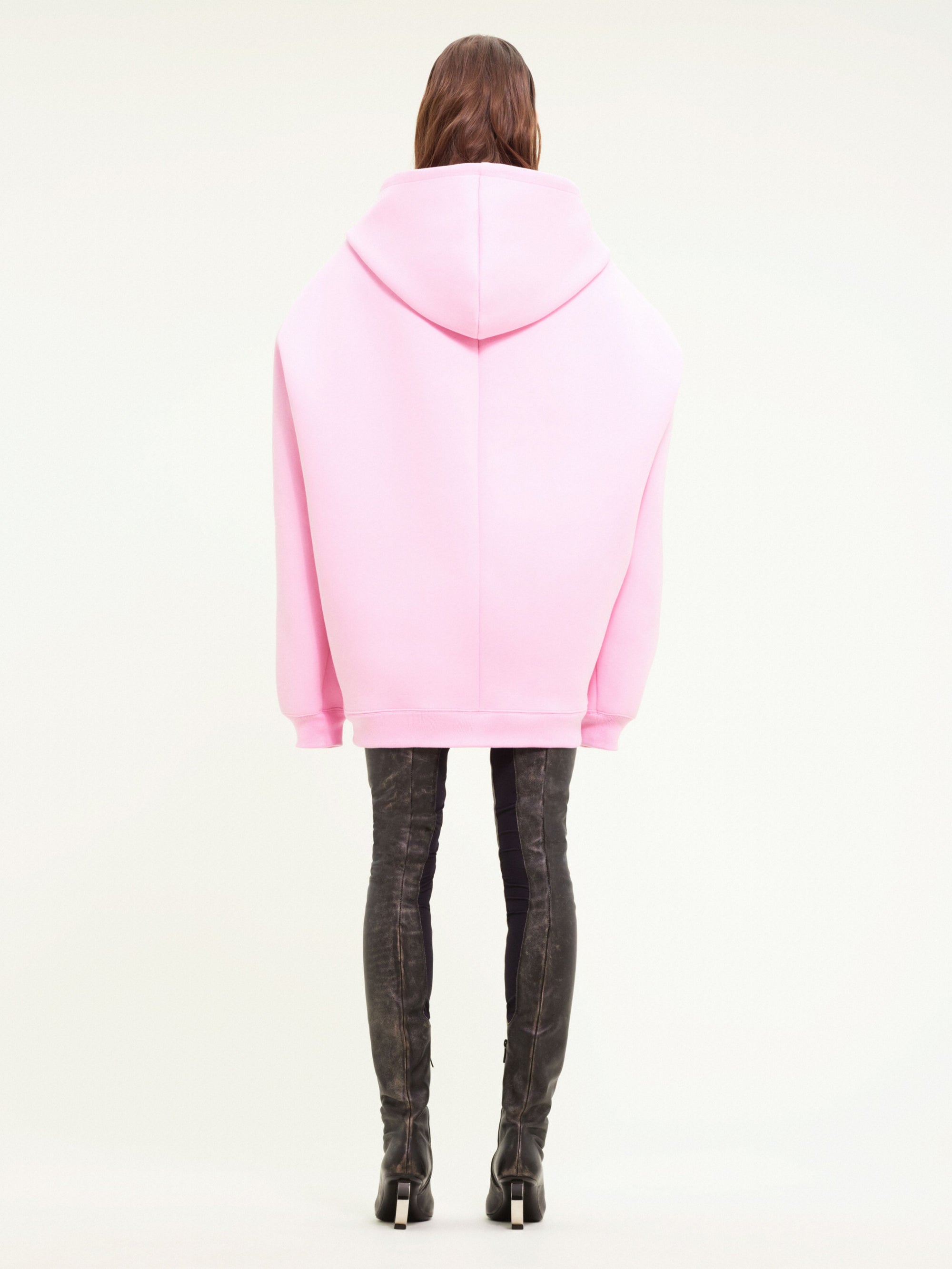 Cocoon hooded mini Dress - Pink