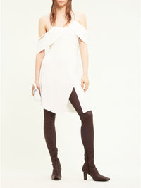 New age crepe jersey mini Dress - Heritage White