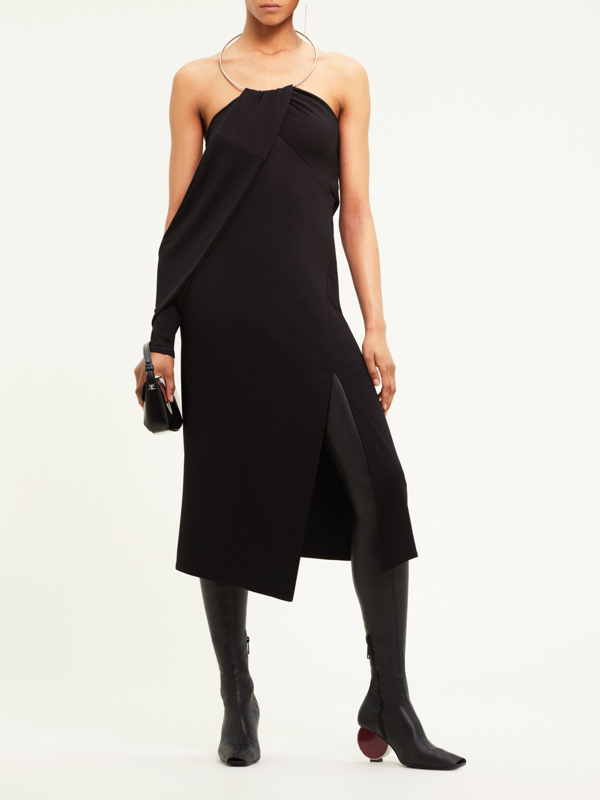 New age crepe jersey Dress - Black
